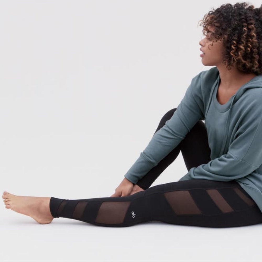 Alo Block High Waist Mesh Inset Legging